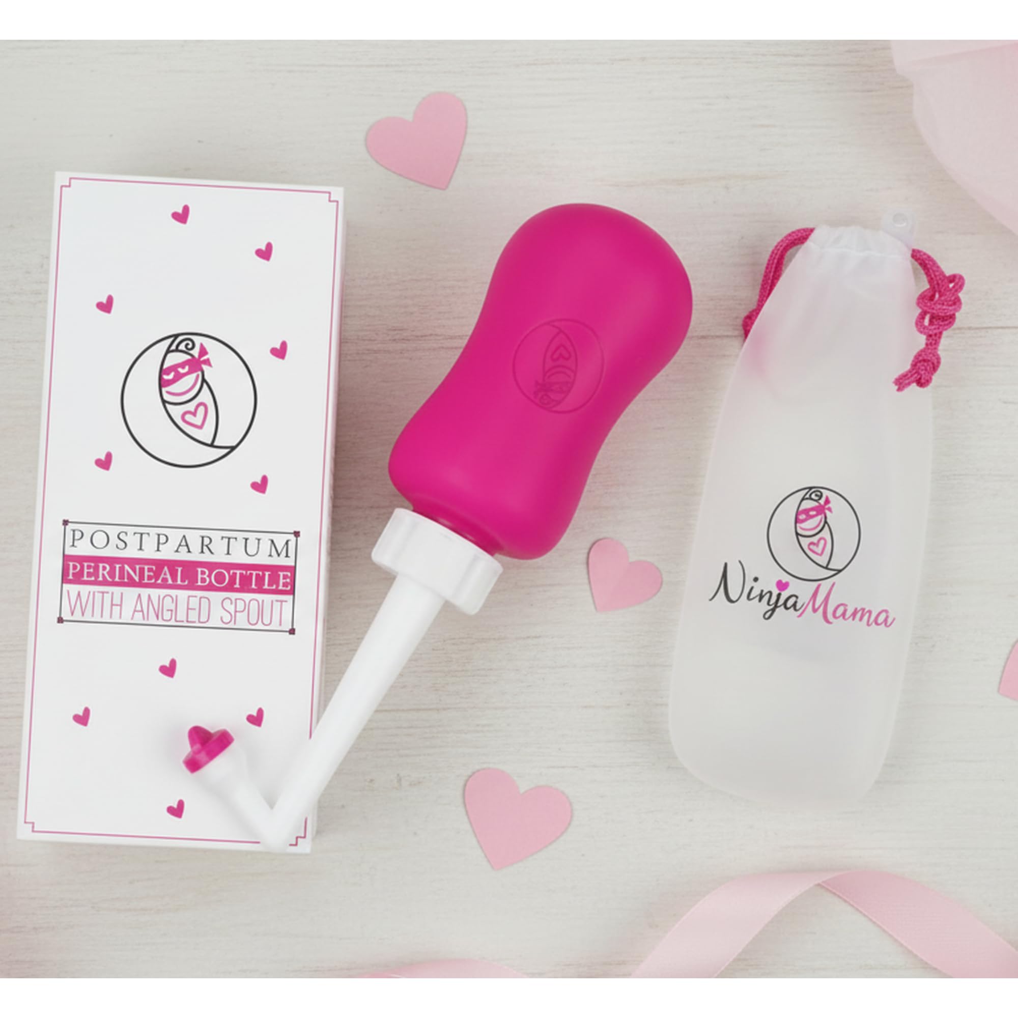 Ninja Mama Peri Bottle for Postpartum Care Post Partum Essentials for Pain Relief, Tears & Hemorrhoids After Birth Portable Perineal Bottle with Angled Spout Labor & Delivery Hospital Bag. (355ml) Ninja Mama uk supplements