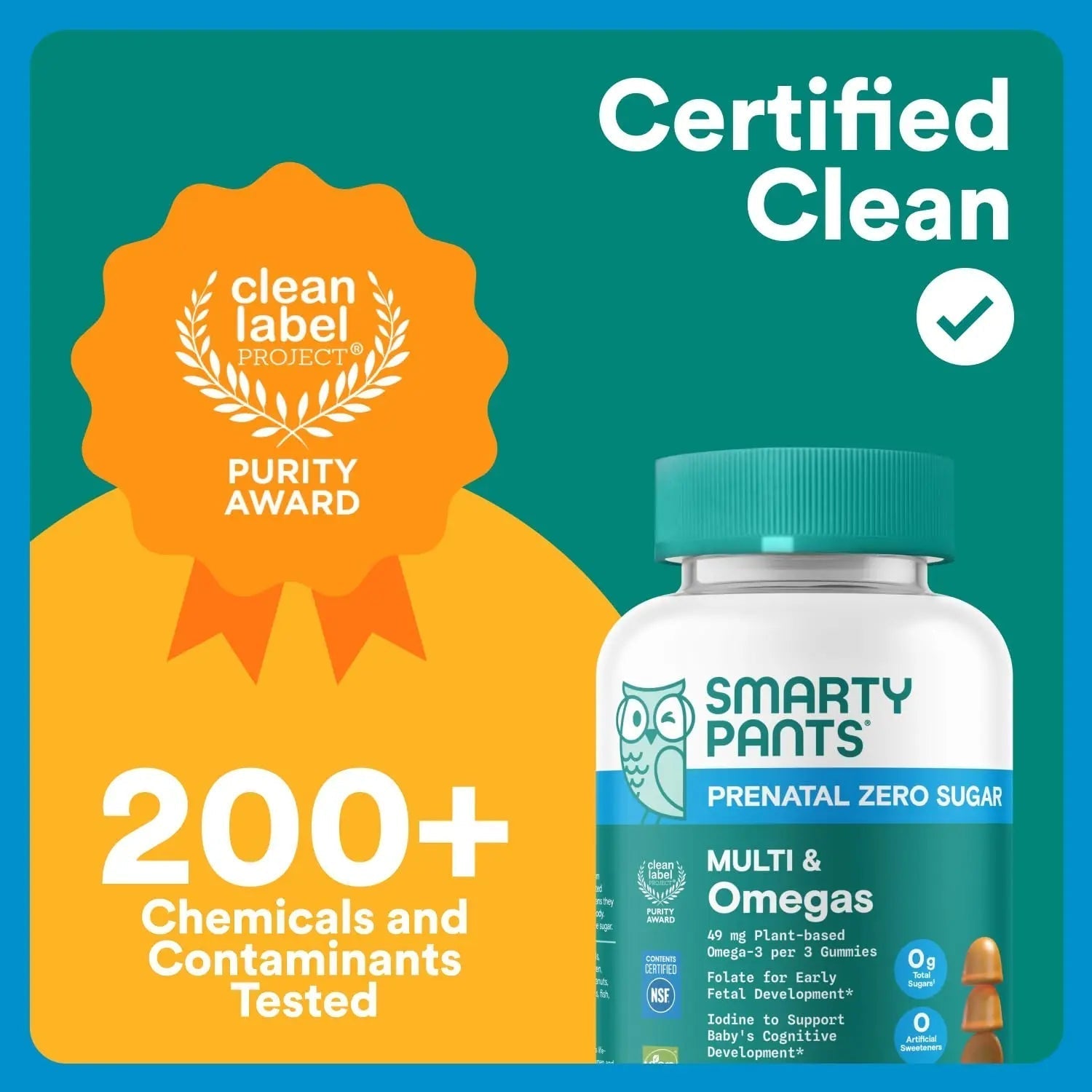 SmartyPants Zero Sugar Prenatal Multivitamin Gummies: Choline, Methylfolate, Omega 3 (ALA), Vitamin D3, C, Vitamin B12, B6, A, K, Zinc, Biotin SmartyPants uk supplements