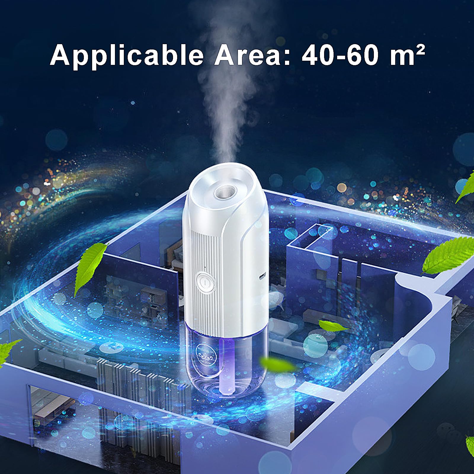 Mini Essential Oil Diffuser, Ultrasonic Mist Air Fresheners for Home with 80 ml Lavender Essential Oils DIUFJAG uk supplements