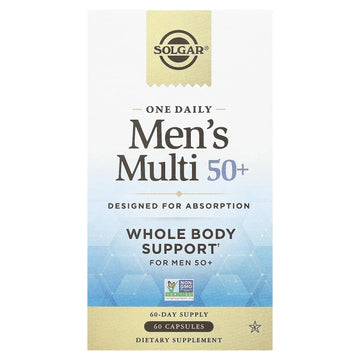 Solgar One Daily Men's Multi 50+ Whole Body Support for Men 50 and Older Highly Absorbable Delayed Release Heart, Energy Solgar uk supplements