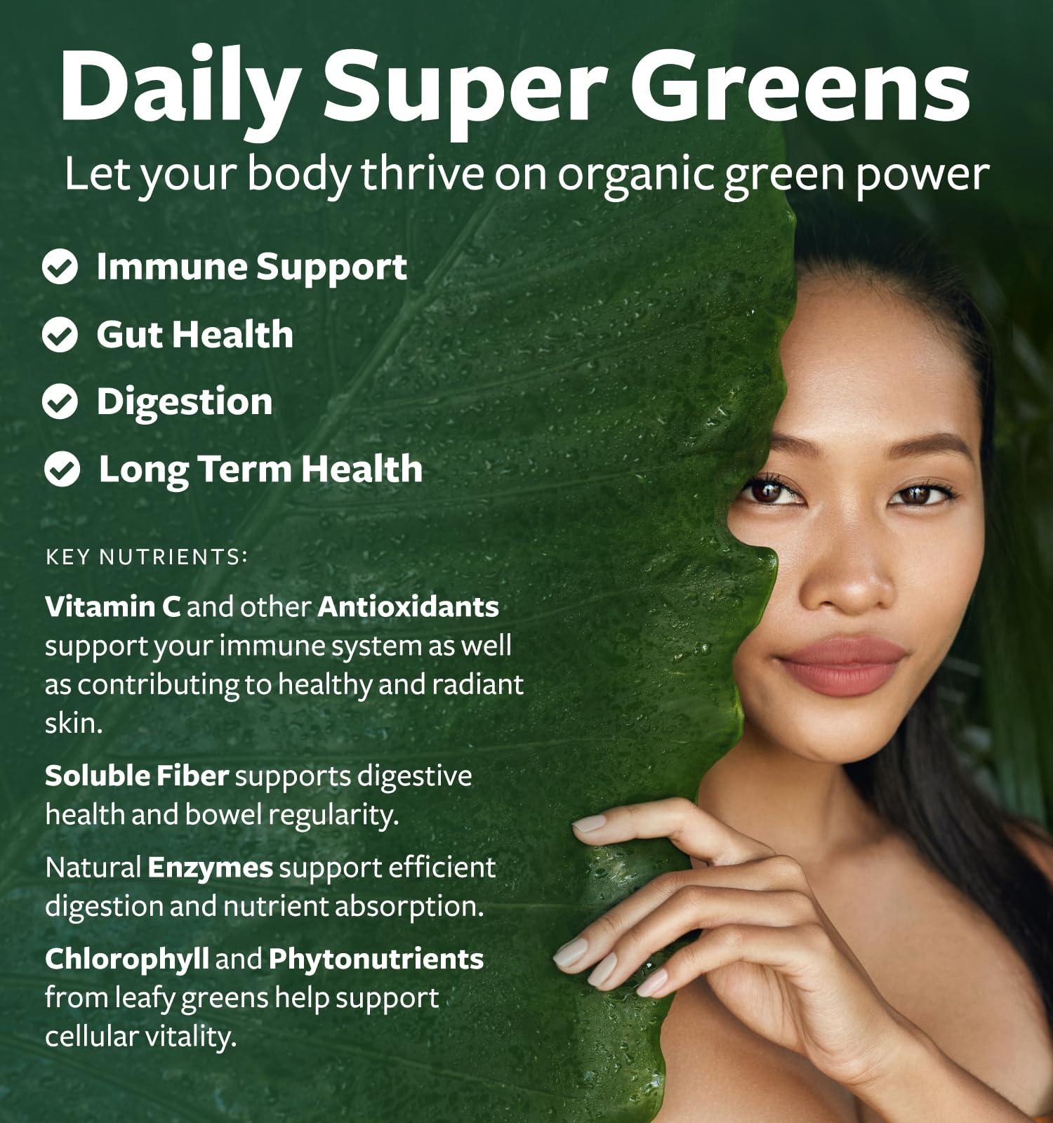 Super Greens & Vitamin C (1-Month Supply) Greens & C Synergy Bundle of Organic Super Greens Powder - Complete Superfood (60 Capsules) & & Vitamin C Immune Support (60 Vegetarian Caps)(Non-GMO) Healths Harmony uk supplements