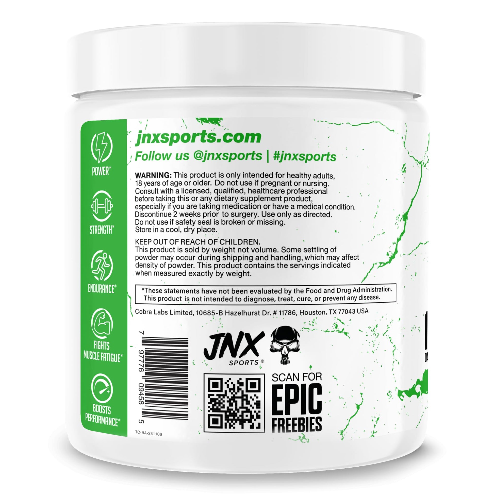 JNX SPORTS The Curse! Beta Alanine Powder - Unflavored, 100 Servings, 3g per Serving JNX SPORTS uk supplements