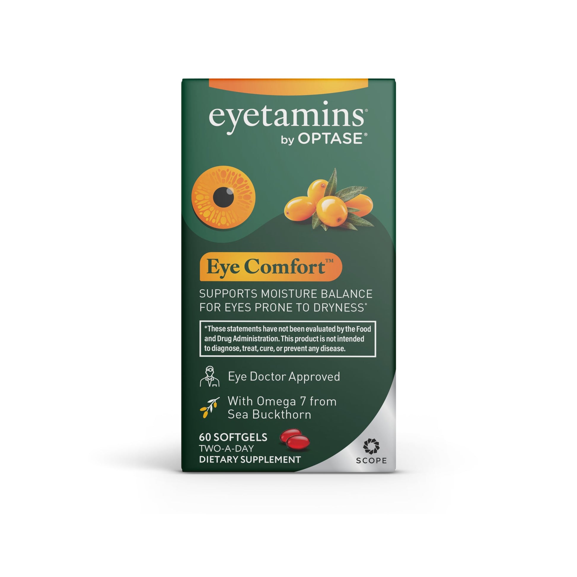 eyetamins® by OPTASE® Eye Comfort™ - 60 Softgels - Eye Doctor Recommended - an Omega-Based Eye Supplement formulated to Support Moisture Balance and Eye Comfort from Within. Plant Based Soft gels. eyetamins uk supplements