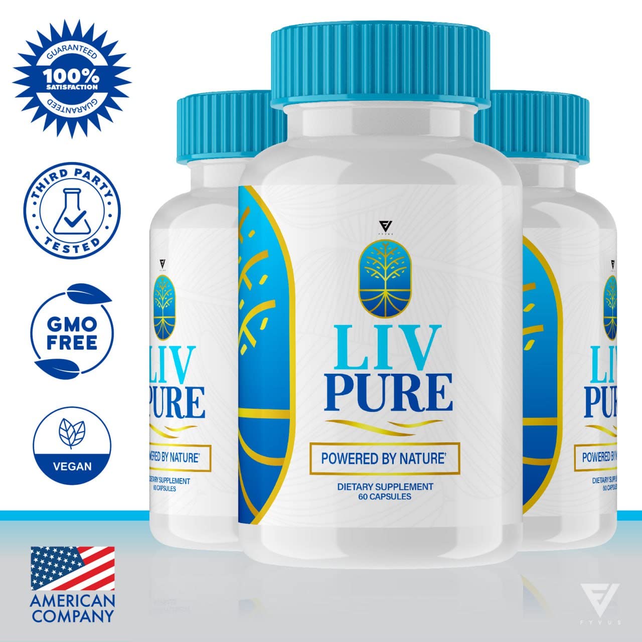(3 Pack) Liv Pure Pills, Livpure Liver Detox Cleanse Management Capsules Advanced Formula Supplement Fyvus uk supplements