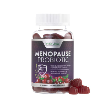 Menopause Supplements for Women - Menopause Probiotic Gummy - Women’s Menopause Relief for Hot Flashes, Night Sweats & Mood Swings with Black Cohosh & Cranberry - Non-GMO, Vegan - 60 Gummies Built by Nature uk supplements