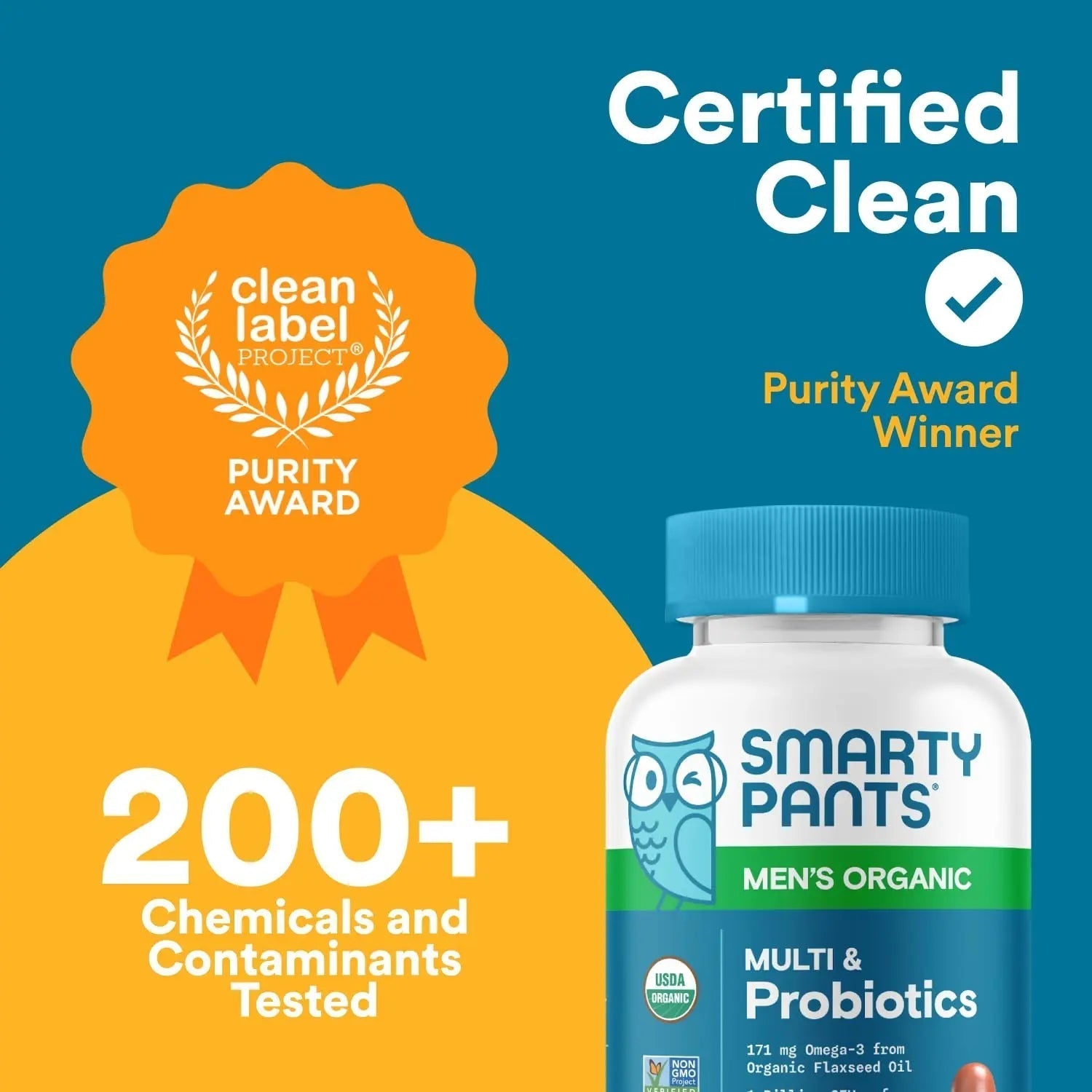 SmartyPants Multivitamin for Men, Organic Gummies: Probiotics, CoQ10, Methylfolate, Omega 3 (ALA), Vitamin D3, C, Vitamin B12 SmartyPants uk supplements