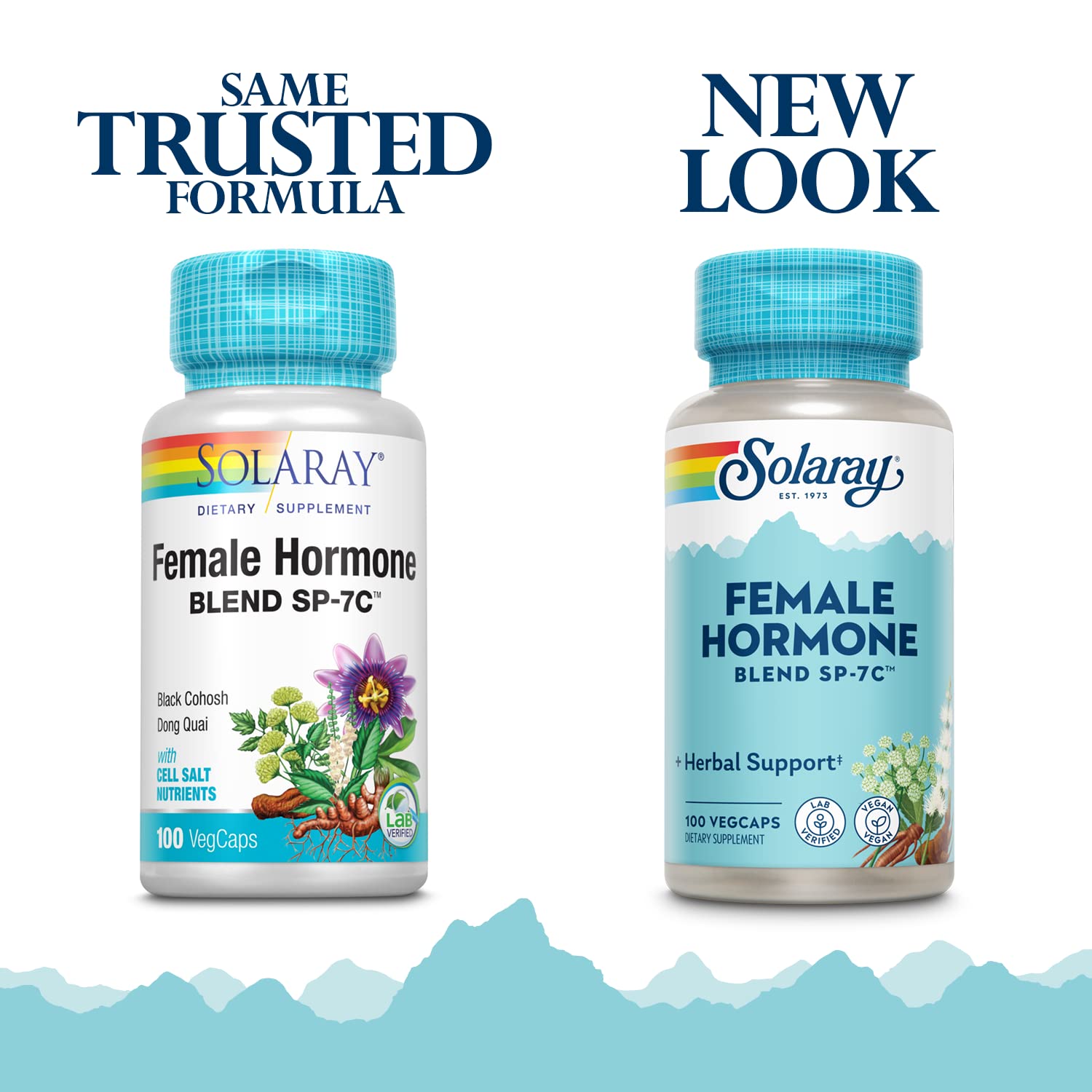 SOLARAY Female Hormone Blend SP-7C | W/Black Cohosh, Dong Quai, Passion Flower, Wild Yam & More | 100 VegCaps, 50 Serv. SOLARAY uk supplements
