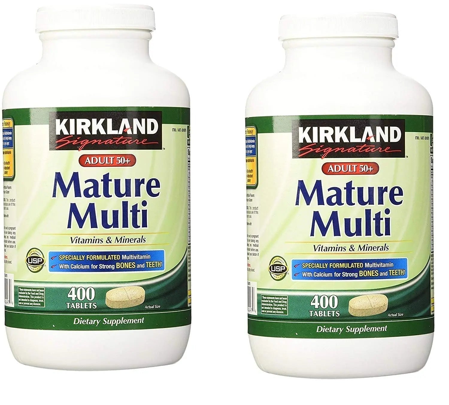 Kirkland Signature Adult 50+ Multi Vitamins & Minerals, 400 Tablets (2 Pack) KIRKLAND uk supplements