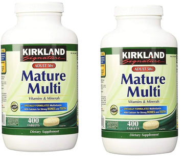 Kirkland Signature Adult 50+ Multi Vitamins & Minerals, 400 Tablets (2 Pack) KIRKLAND uk supplements