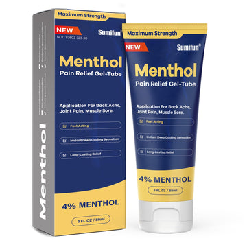 Sumifun Menthol Pain Relief Gel-Tube-3 FL OZ Tube (Pack of 2)- for Knee & Lower Back, Sore Muscle, Neck Shoulder Pain Relief Sumifun uk supplements