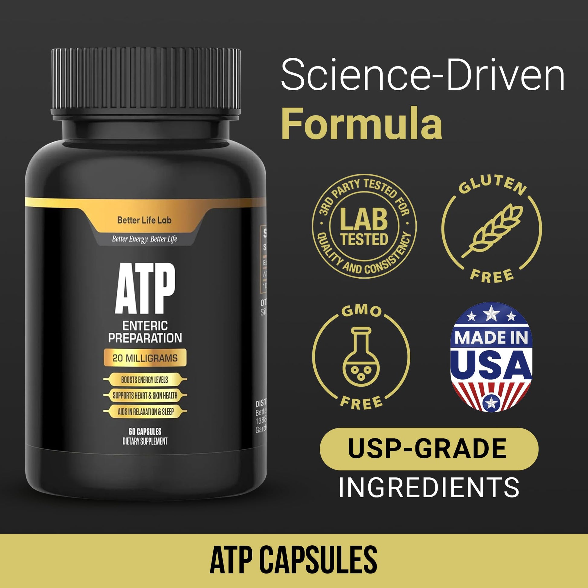 BETTER LIFE LAB ATP Supplement – Supports Cellular Energy Production, Mitochondrial Function & Active Lifestyles BETTER LIFE LAB uk supplements