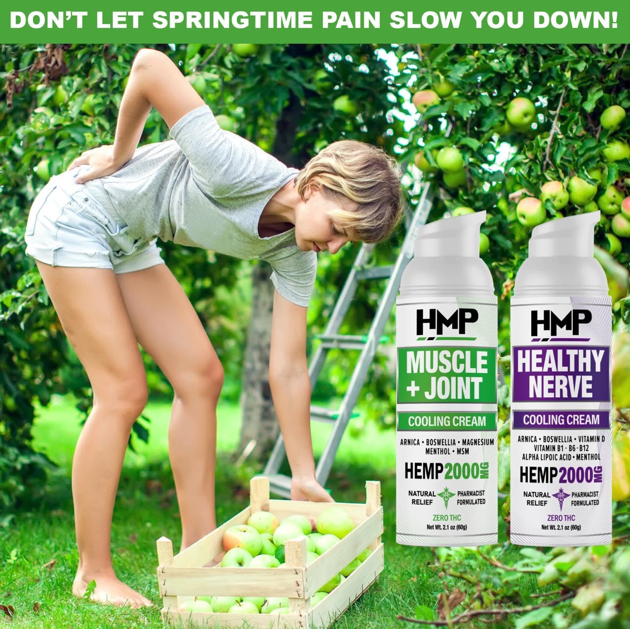 HMP BRANDS Hemp Cream Muscle & Joint Support 2000MG Hemp Discomfort Relief Formula w Menthol Ideal for Knee Muscle Joint Back Shoulder Elbow Maximum Joint Support, Natural Formula Made in USA 2.1oz HMP BRANDS uk supplements
