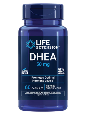Life Extension DHEA 50 mg – Hormone Balance Supplement, Memory, Muscle Mass and Bone Density Support, Healthy Sex Drive, Gluten-Free, Non-GMO, 60 Capsules Life Extension uk supplements