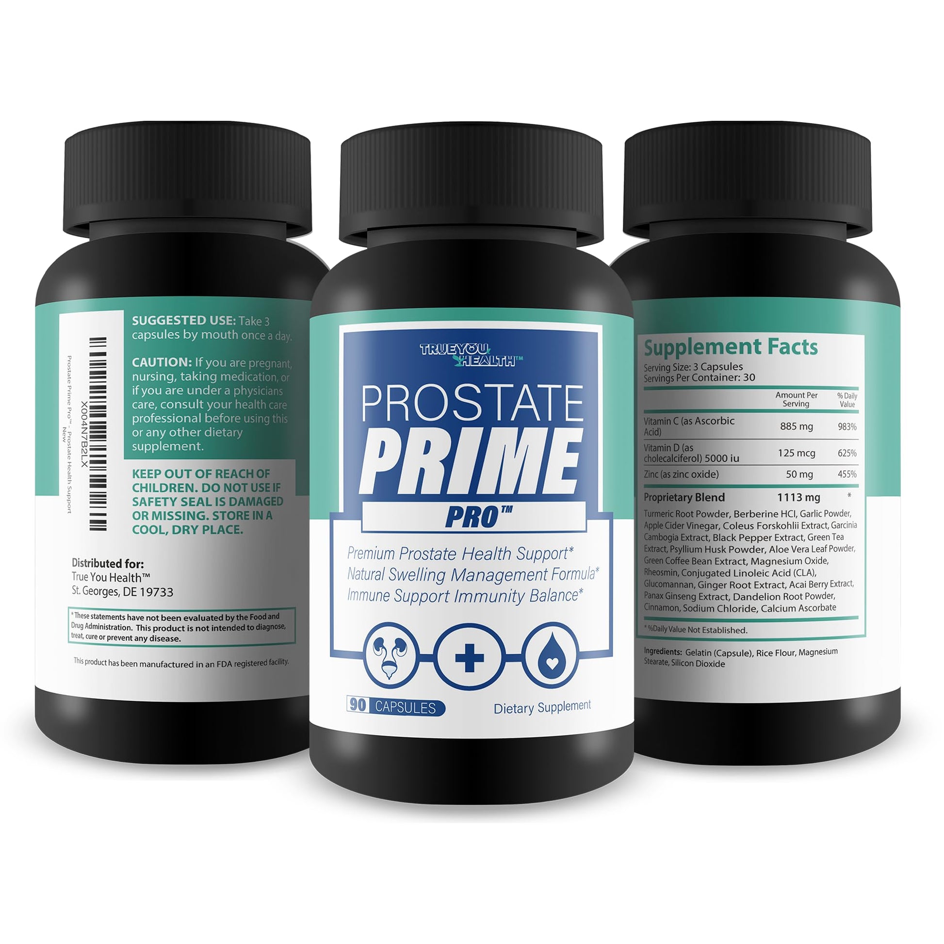 Prostate Prime Pro - Improved Formula - Our Best Prostate Support Supplement For Men’s Health - Natural Prostatitis Prostate Health - Natural Prostate Remedies - Men Prostate Vitamin Prostaprime Pills True You Health uk supplements