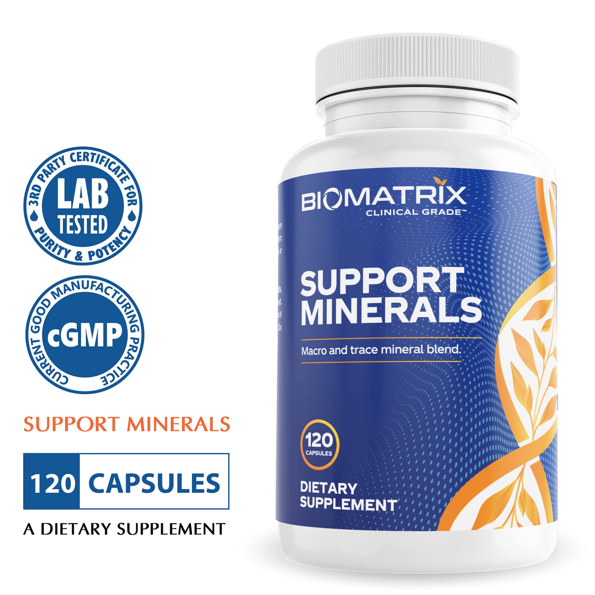 BioMatrix Mineral Supplement for Men and Women, Chelated Minerals | Iron-Free, Calcium, Magnesium, Copper, Zinc, Vitamin D, Iodine | Veggie Caps, 30-Day Supply BioMatrix uk supplements
