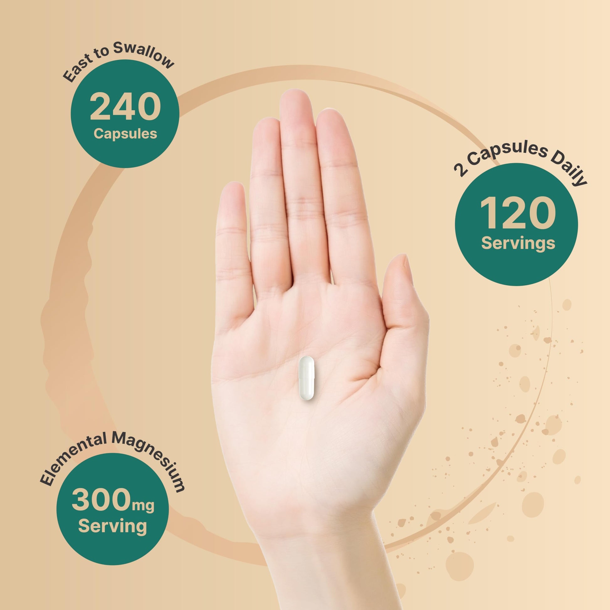 Triple Complex Magnesium Supplement, 240 Capsules | Magnesium Glycinate 500mg NatureBell uk supplements