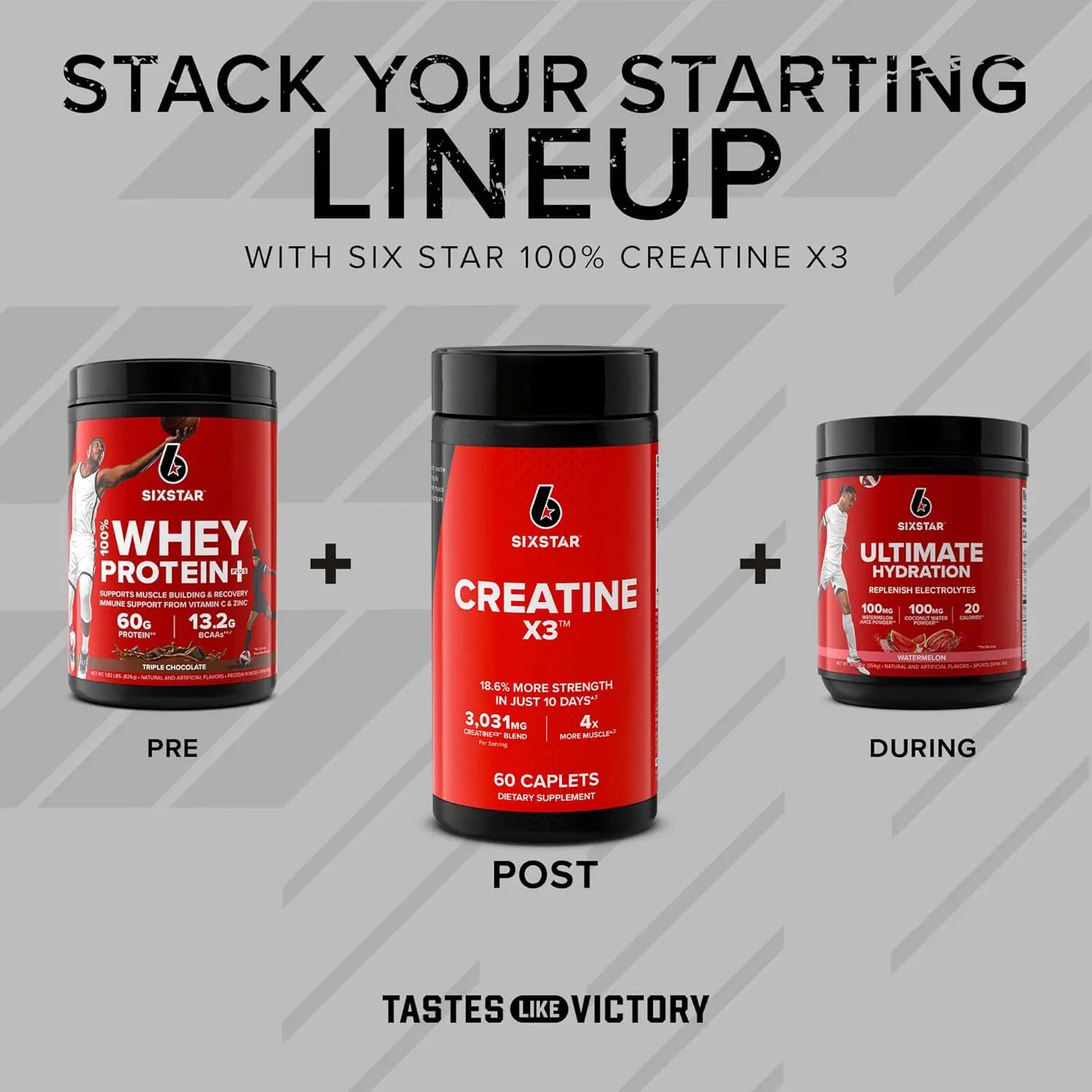 Six Star Creatine Pills, X3 (60 Caplets) - Creatine for Women & Men - Creatine Capsules Support Muscle Strength - Pre & Post Workout Creatine Supplement Six Star uk supplements
