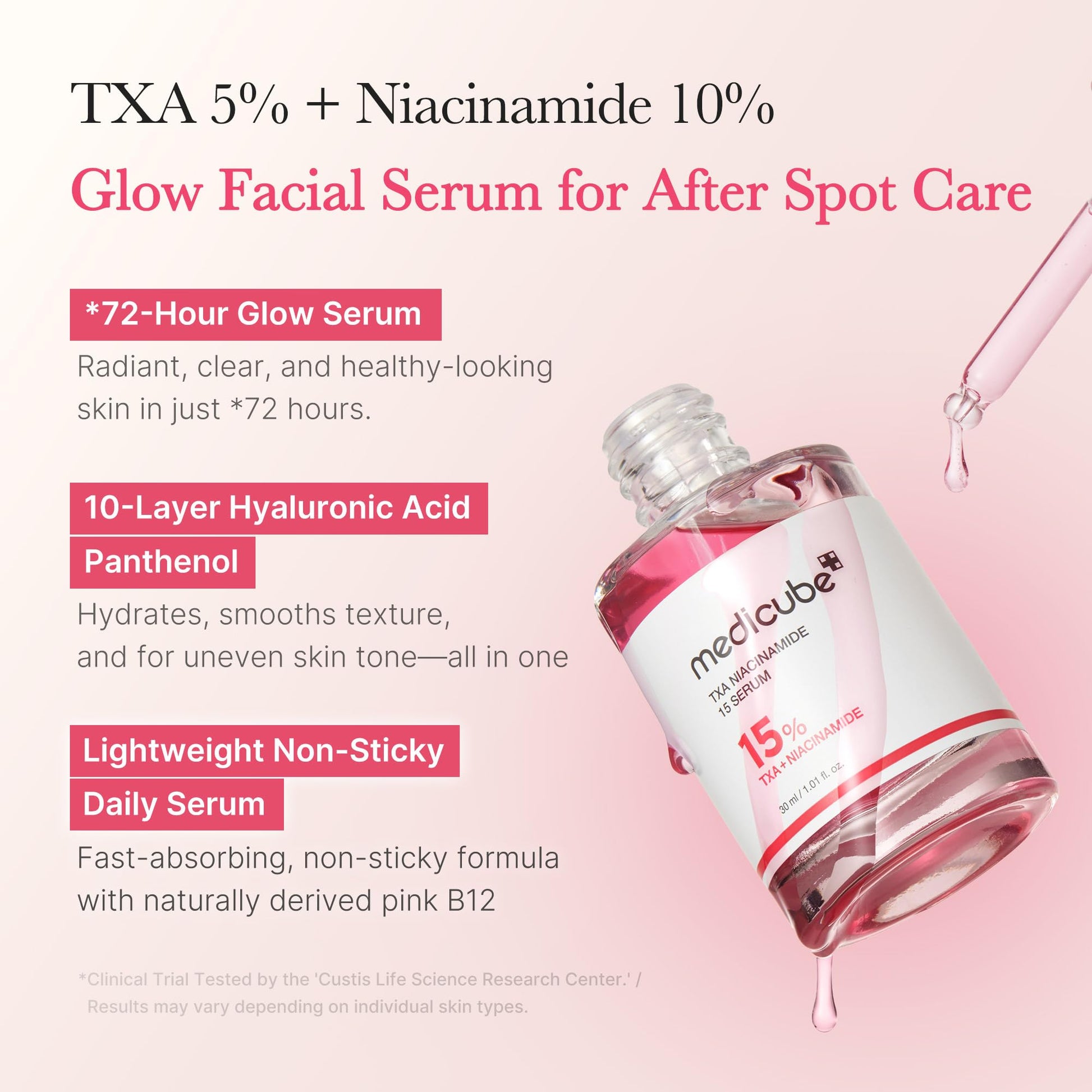 medicube TXA+Niacinamide 15% Glow Facial Serum for After Spot Care | All-in-One Daily Korean Skincare | Uneven Skin Tone, Texture, and Hydration Care | High-Potency Tranexamic Acid 5% | 1.01 fl.oz medicube uk supplements