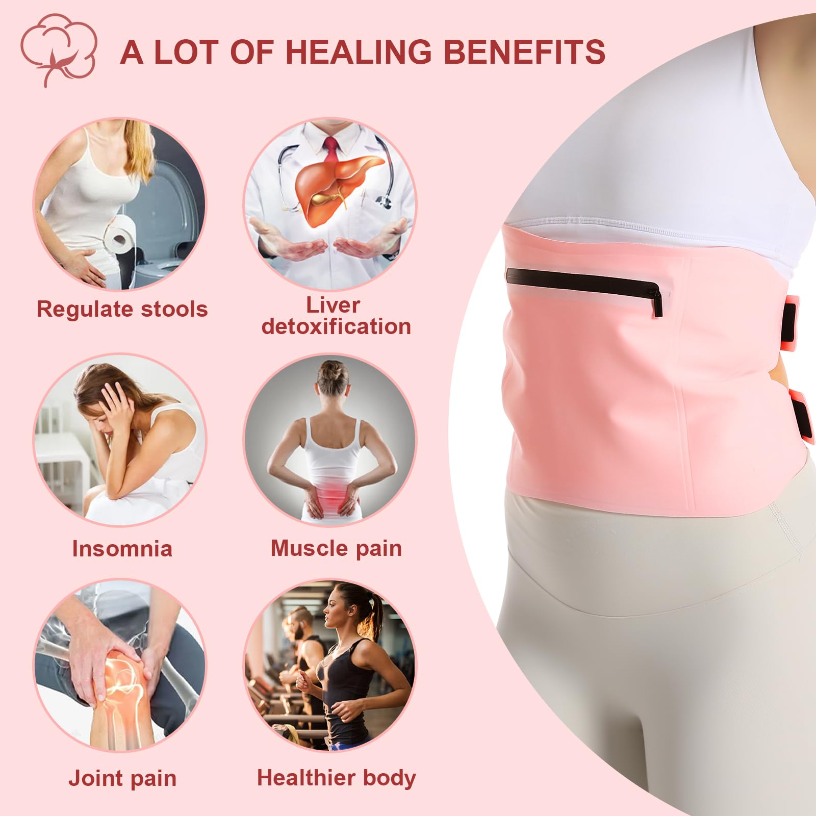 YEEYAA 2 Pcs Castor Oil Pack, Castor Oil Pack Wrap Plus Size for Waist and Neck YEEYAA uk supplements