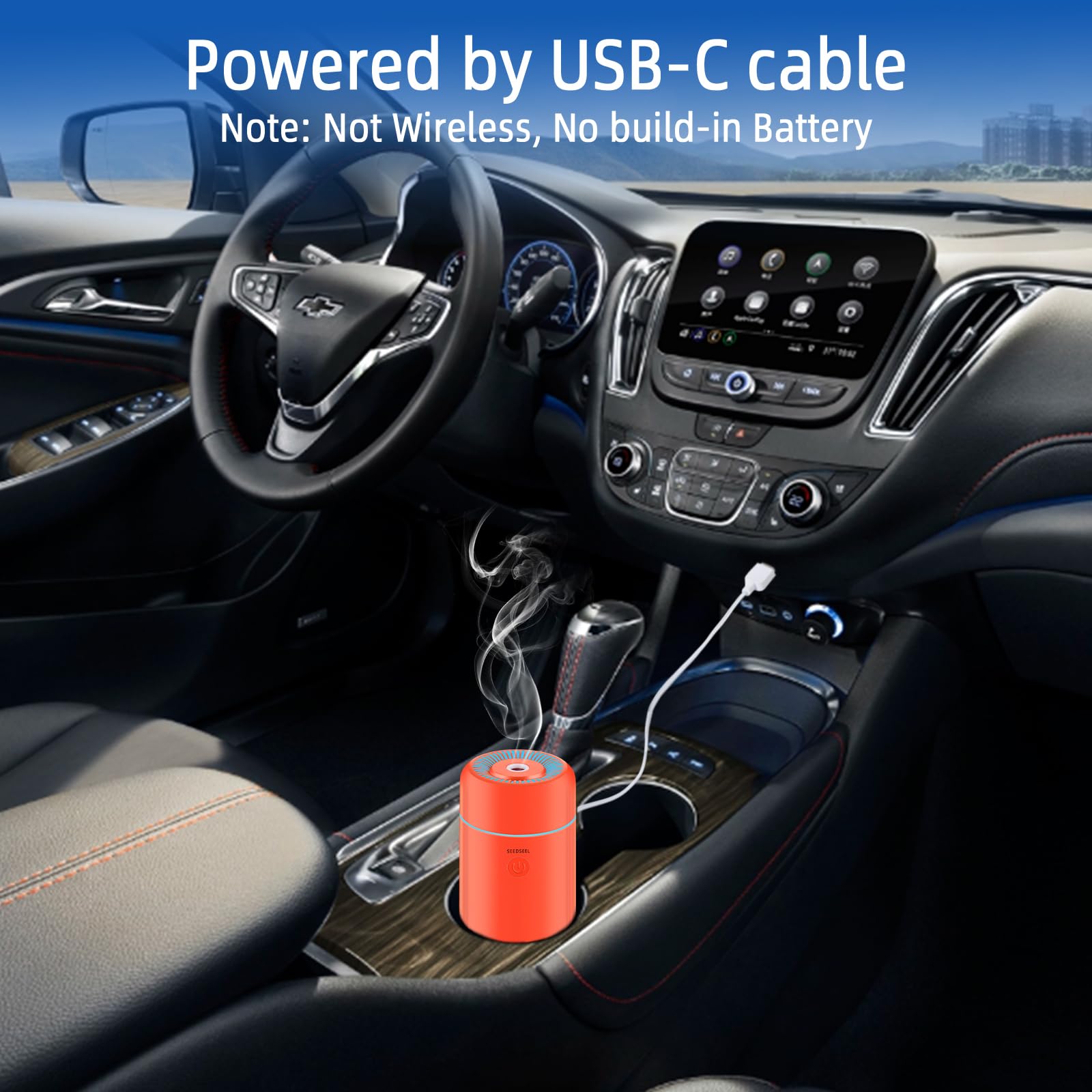 CHOUWEEK Car Essential Oil Diffuser, Mini Portable Air Diffuser for Aromatherapy, Small USB CHOUWEEK uk supplements