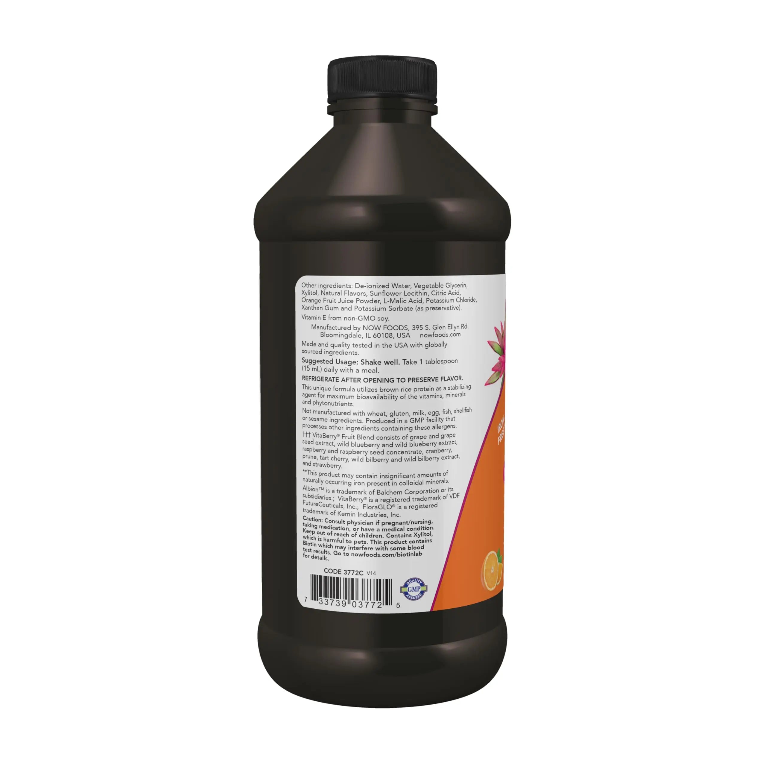 NOW Foods Supplements, Liquid Multi, Tropical Orange Flavor, Fast Absorption, with Added Phytonutrients, 16-Ounce NOW Foods uk supplements