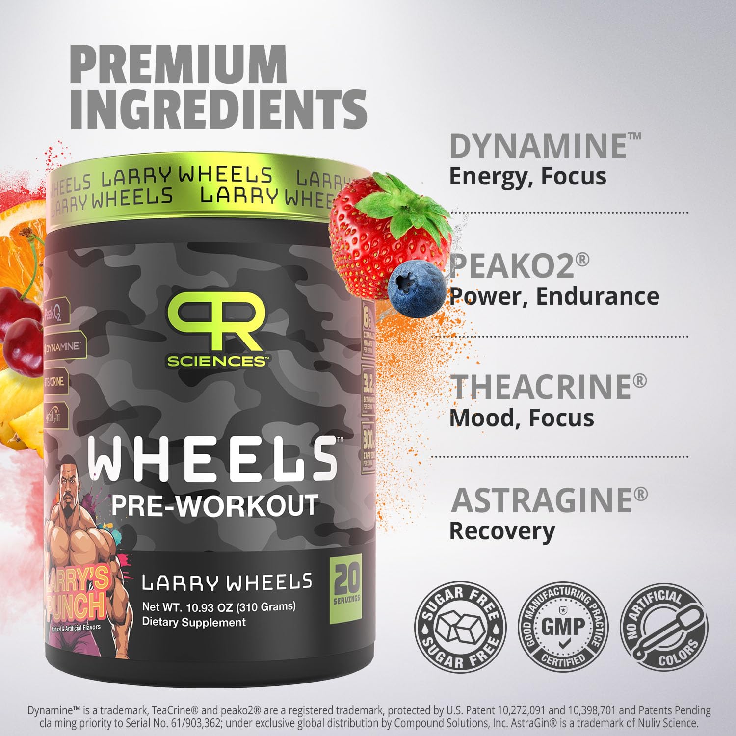 Larry Wheels' Pre Workout - Energy Drink Powder - Pre Workout Powder for Men & Women PR Sciences uk supplements