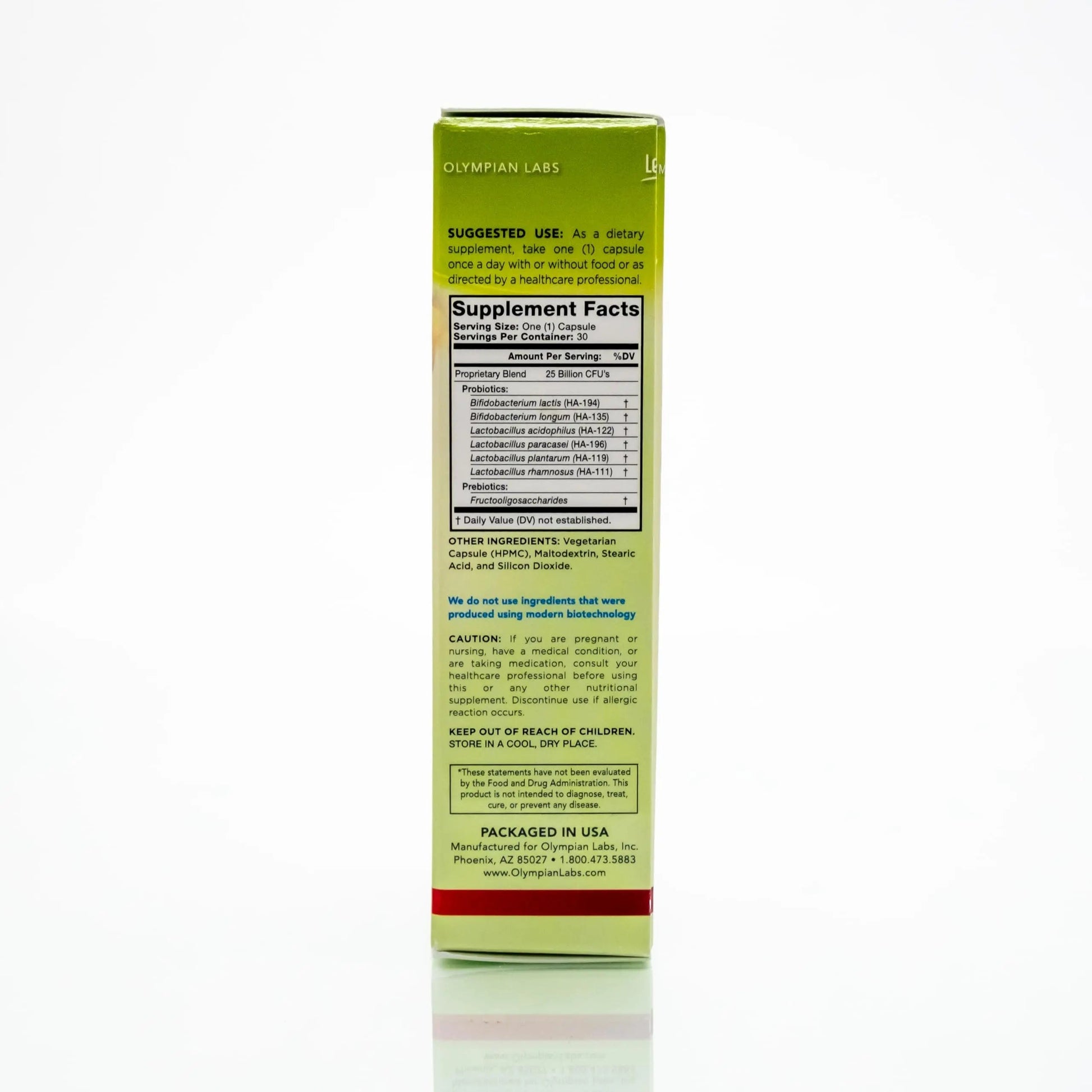 Olympian Labs Complete Prebiotic and Probiotic Supplement - 25 Billion Live Shelf Stable Cultures - 30 Vegetarian Capsules Olympian Labs uk supplements
