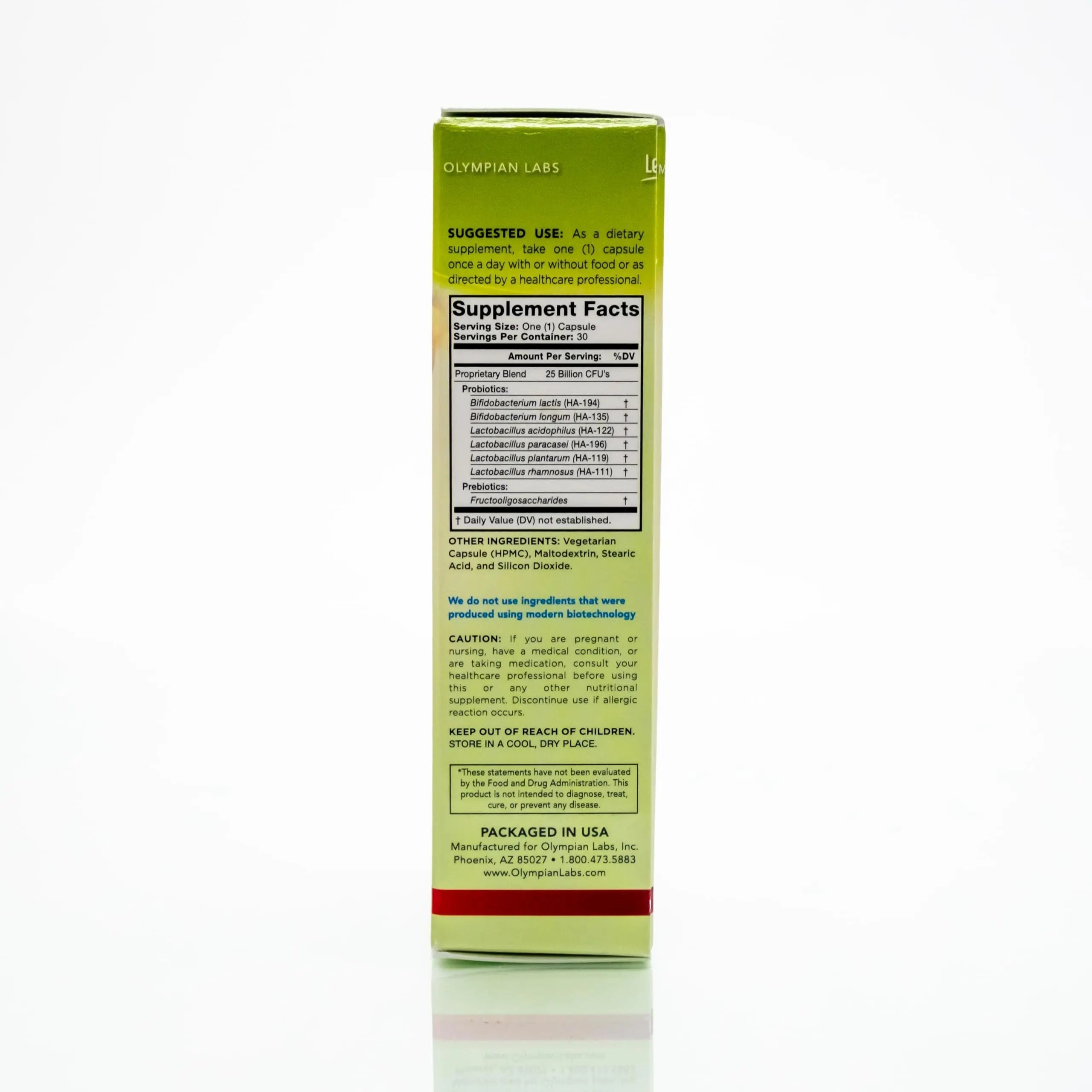 Olympian Labs Complete Prebiotic and Probiotic Supplement - 25 Billion Live Shelf Stable Cultures - 30 Vegetarian Capsules Olympian Labs uk supplements
