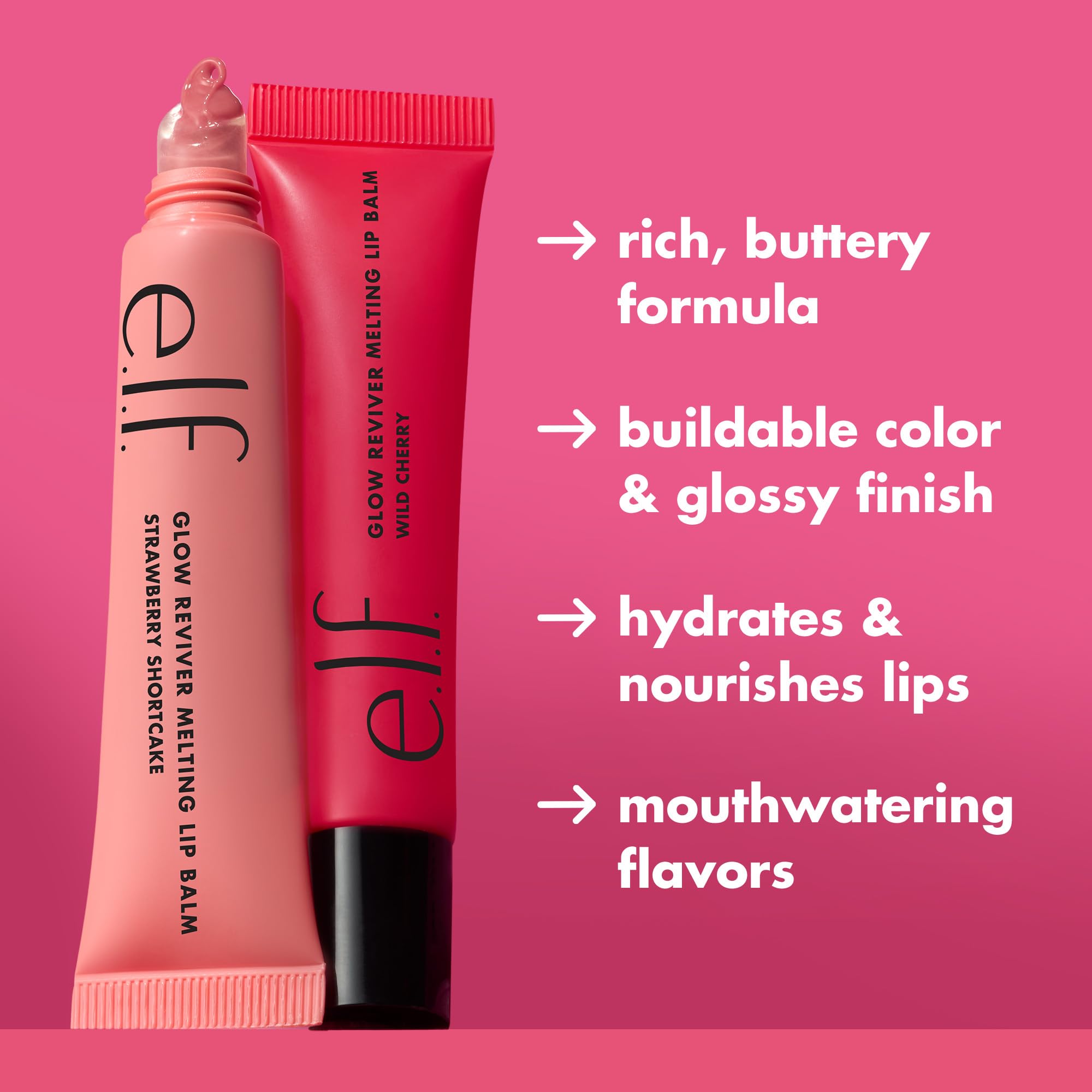 e.l.f. Glow Reviver Melting Lip Balm, Hydrating Tinted Lip Balm For A Glossy Finish & Soft, Supple Lips, Vegan & Cruelty-Free, Blackberry Sorbet e.l.f. uk supplements