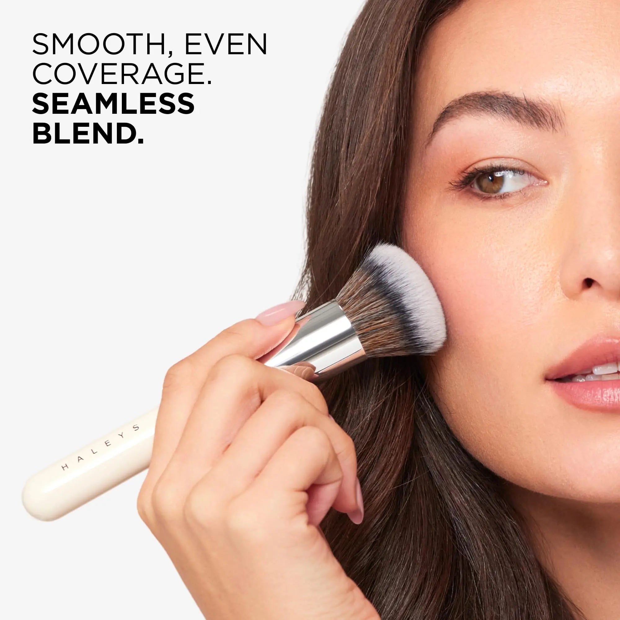 Haleys Beauty Kabuki Foundation Brush For Applying Powder, Foundation, Bronzer, Blush, and Mineral Make up, Soft Bristles, Seamless Blending, Makeup Brushes Essential, Vegan & Cruelty Free HALEYS uk supplements