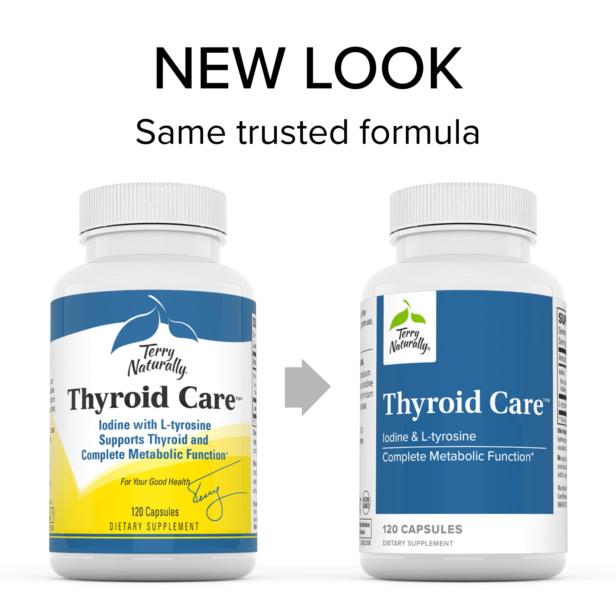 Terry Naturally Thyroid Care - 120 Capsules - Complete Metabolic Function - with Iodine Terry Naturally uk supplements
