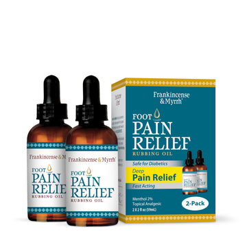 FRANKINCENSE & MYRRH Foot Pain Relief Rubbing Oil, Neuropathy Pain Relief for feet, Frankincense Essential Oil, Diabetic Lotion & Cream, Nerve, Neuropathy, Maximum Strength – 2 Pack FRANKINCENSE & MYRRH uk supplements