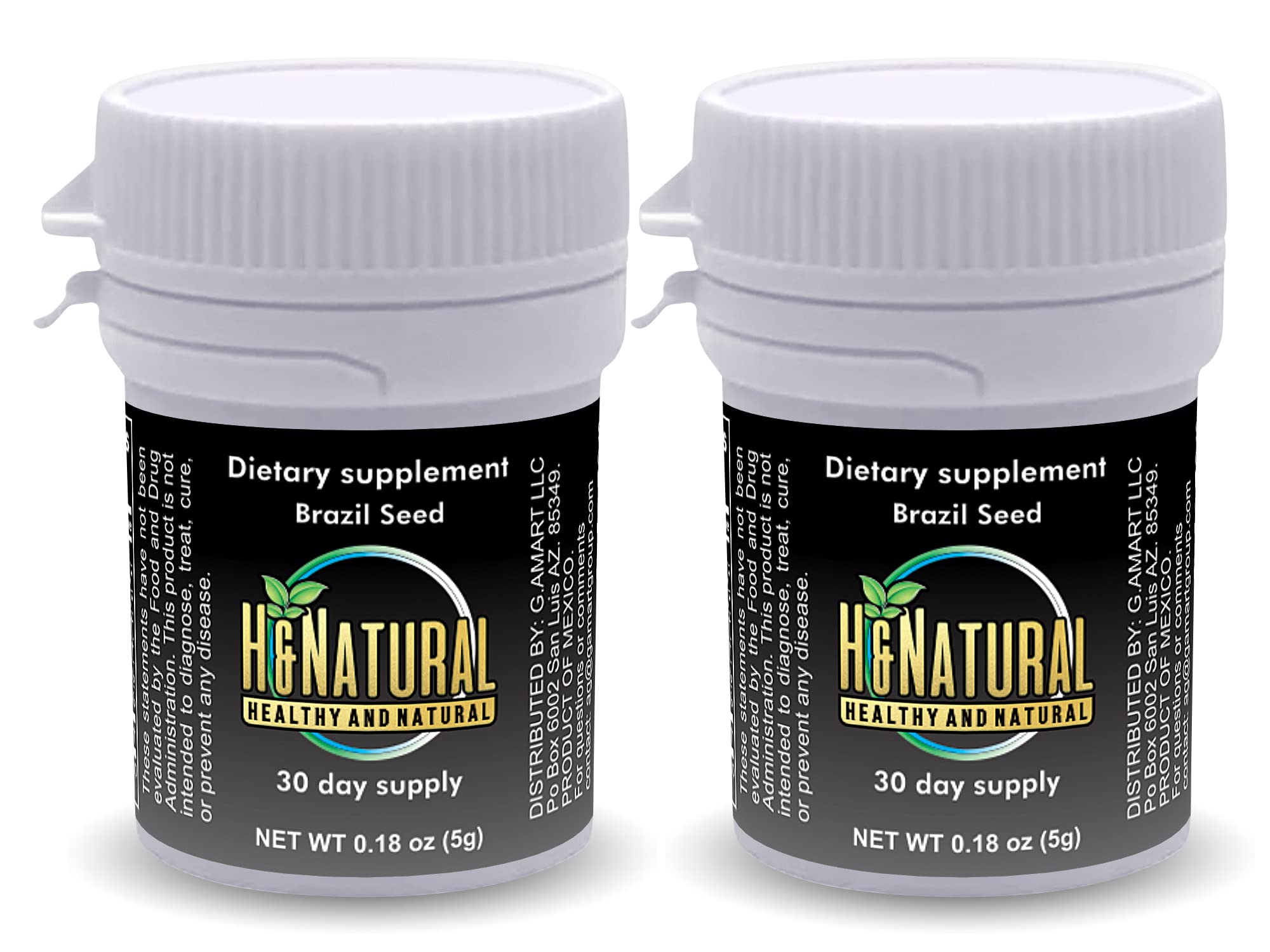 H&Natural 2 Pack! Brazil Seed Dietary Supplement 60 Pieces, Pure Natural Semilla de Brasil H&Natural uk supplements