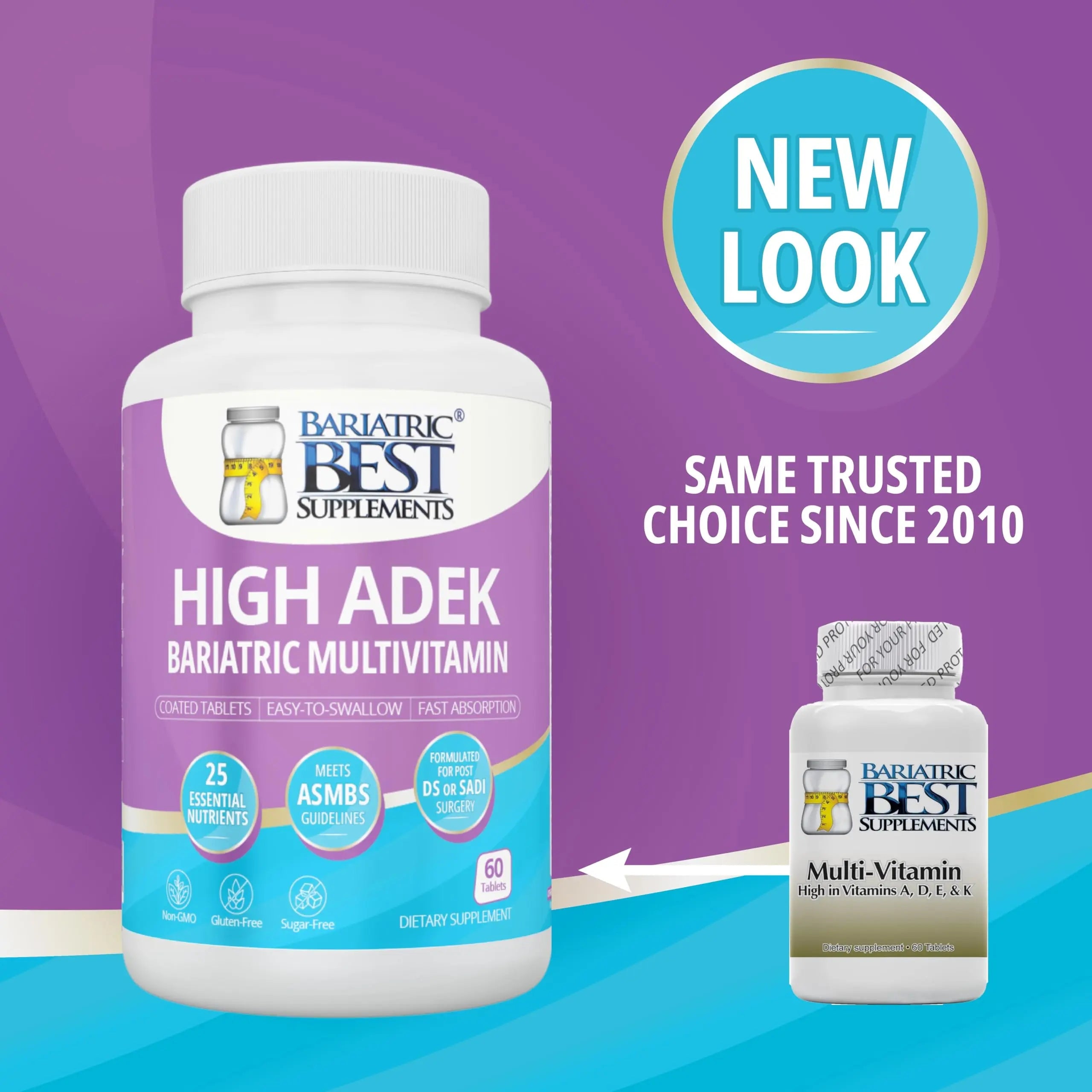 High A D E K Bariatric Multivitamin for Post DS/SADI Surgery, 25 Essential Nutrients for Post-Weight Loss Surgery, 60 Tablets Bariatric Best Supplements uk supplements