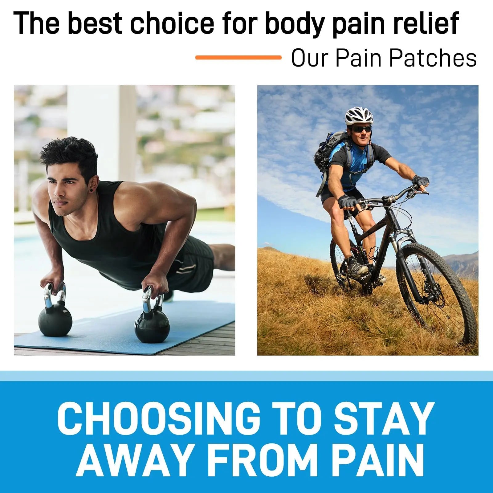 Reusable Pain Relief Patches for Sore Muscle, Includes 3 Adhesives, 1 Patch & 1 Carry Bag, Pain Patches for Neck, Back,Foot, Knee etc, Large&Fast Acting, Easy Adhesive Application Pain Patch-0304 SKAYAH uk supplements