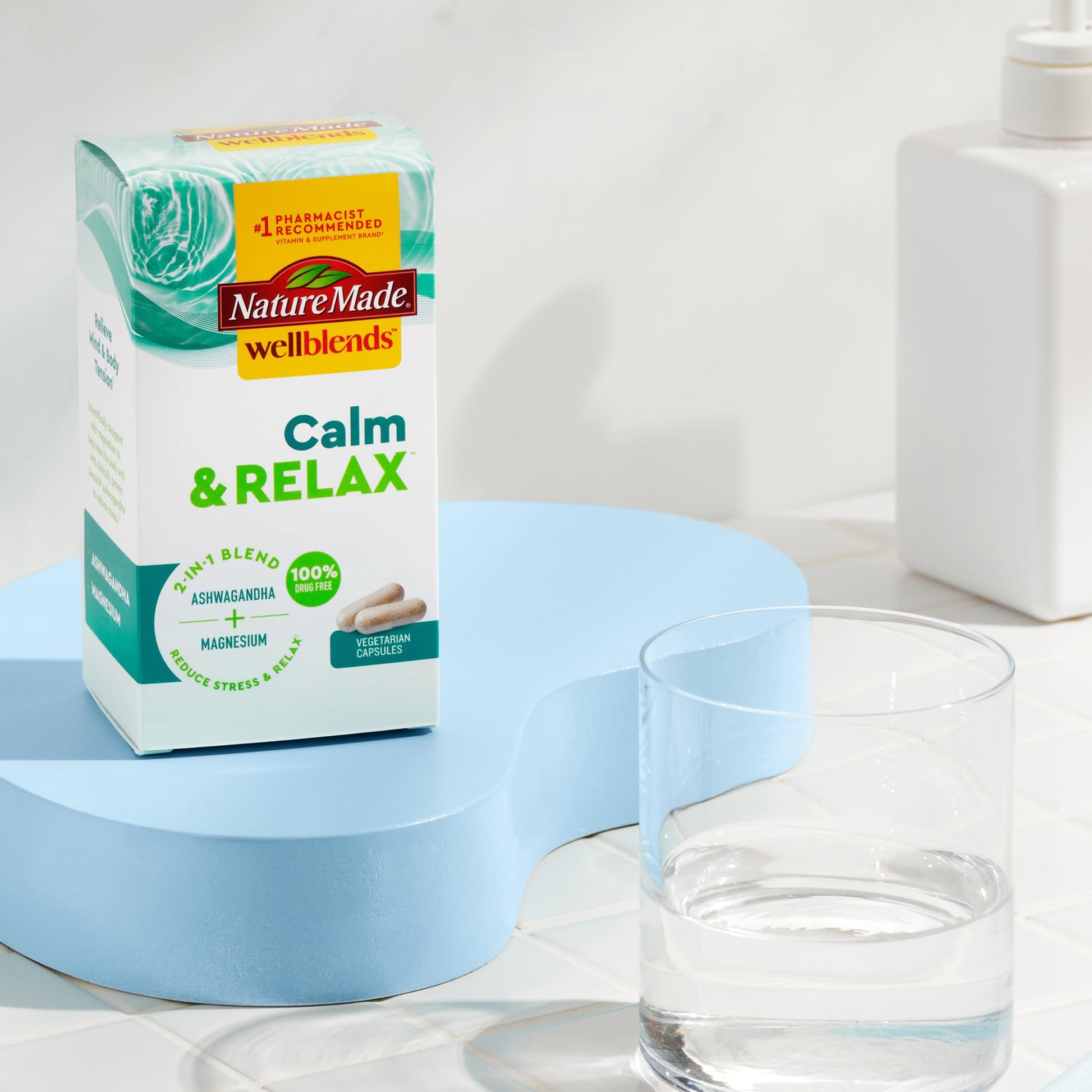 Nature Made Wellblends Calm & Relax, Ashwagandha 125 mg, Magnesium 300 mg Nature Made uk supplements