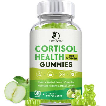 Cortisol Detox for Women Gummies, Cortisol Reducer Detox Manager, Magnesium Ashwagandha Rhodiola Rosea Herbal Complex for Mood/Focus & Sleep, Maintain Healthy Cortisol Levels - 30 Day Vegan Supply LUCNVEM uk supplements