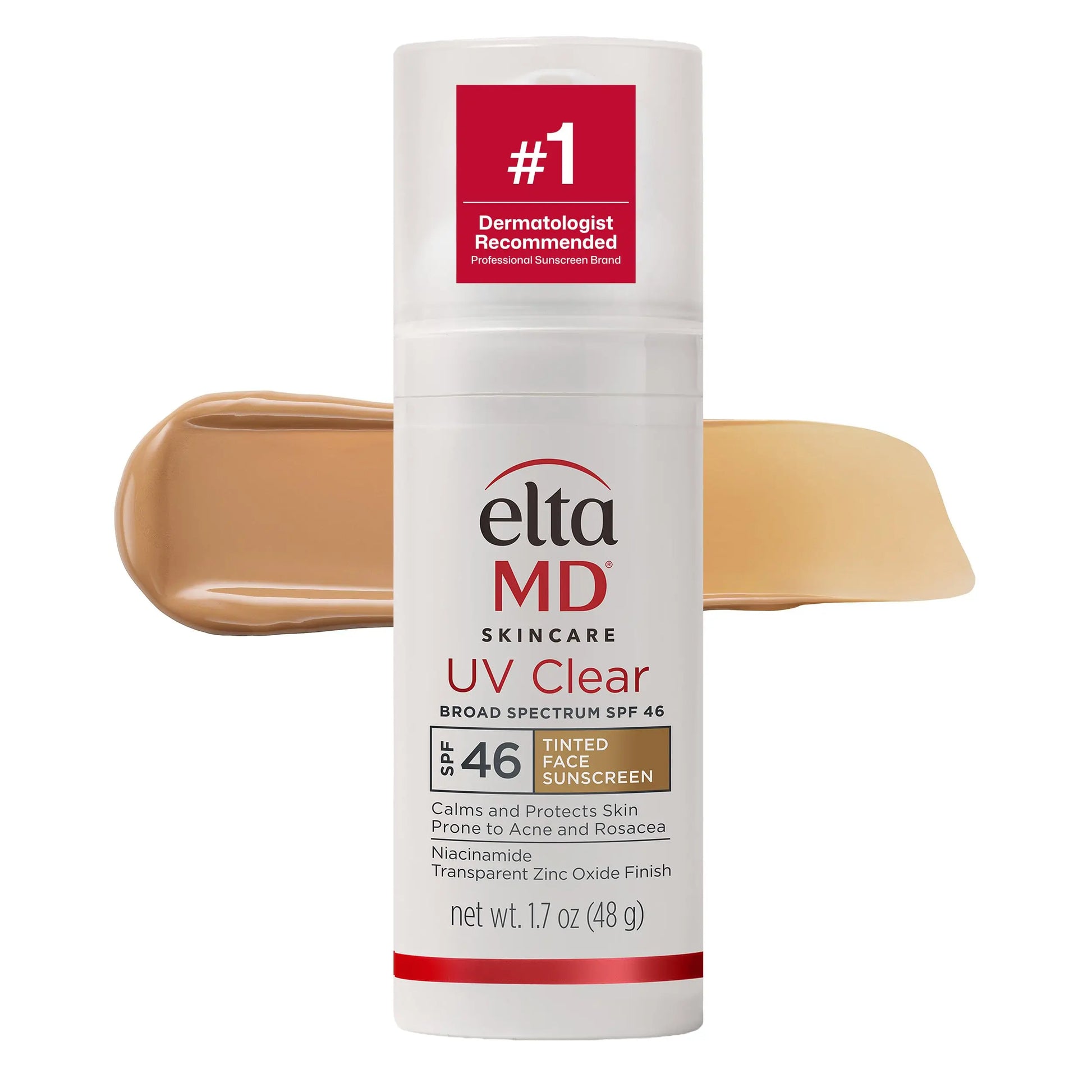 EltaMD UV Clear Tinted Sunscreen for Face, SPF 46 with Zinc Oxide, Oil-Free, Dermatologist Recommended, For Acne-Prone Sensitive Skin, 1.7 oz EltaMD uk supplements