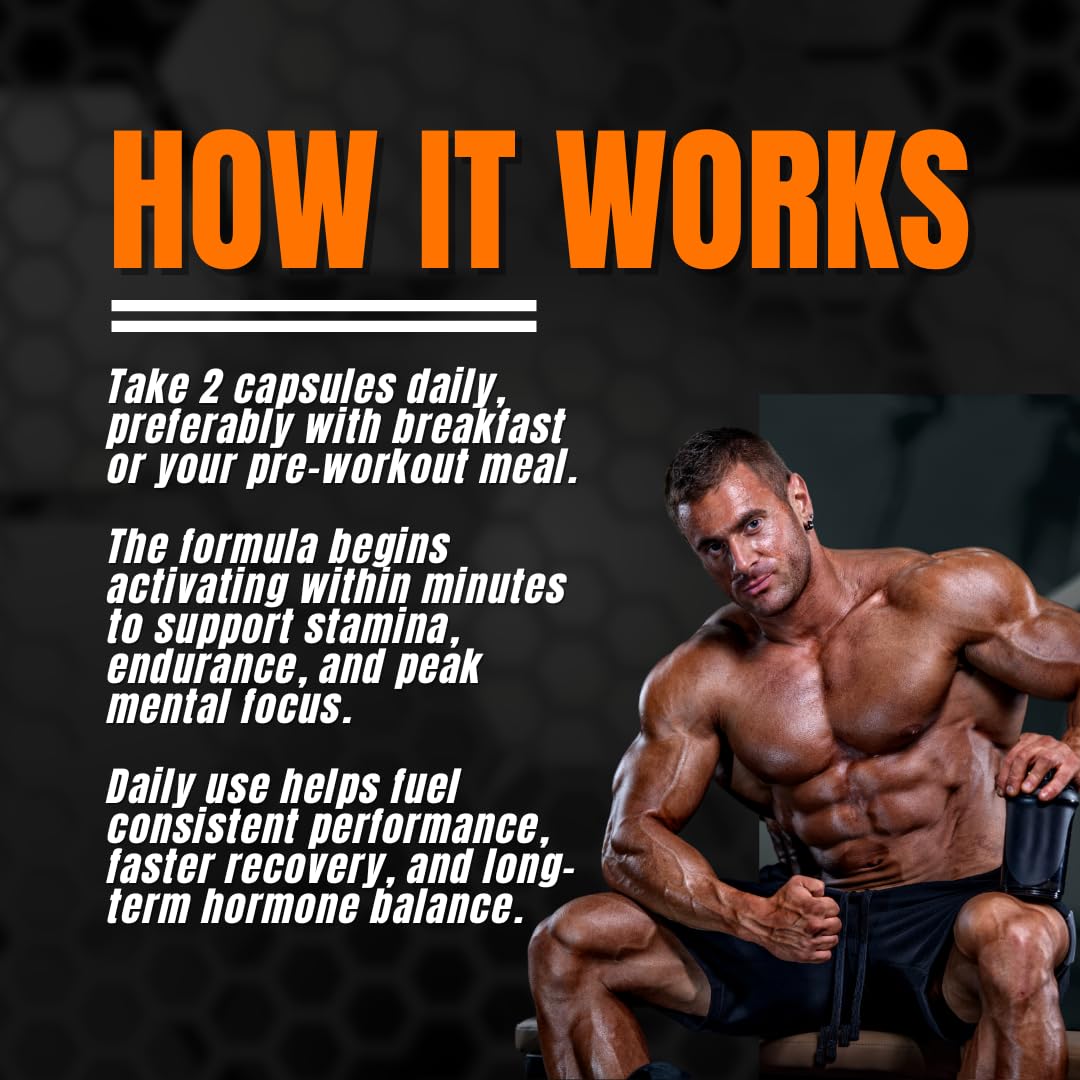 Fit Fusion Labs Peak Performance Natural Male Enhancement & Energy Booster – Tongkat Ali, Maca, Zinc & Ginseng – Supports Stamina, Strength & Recovery – 60 Tablets Fit Fusion Labs uk supplements