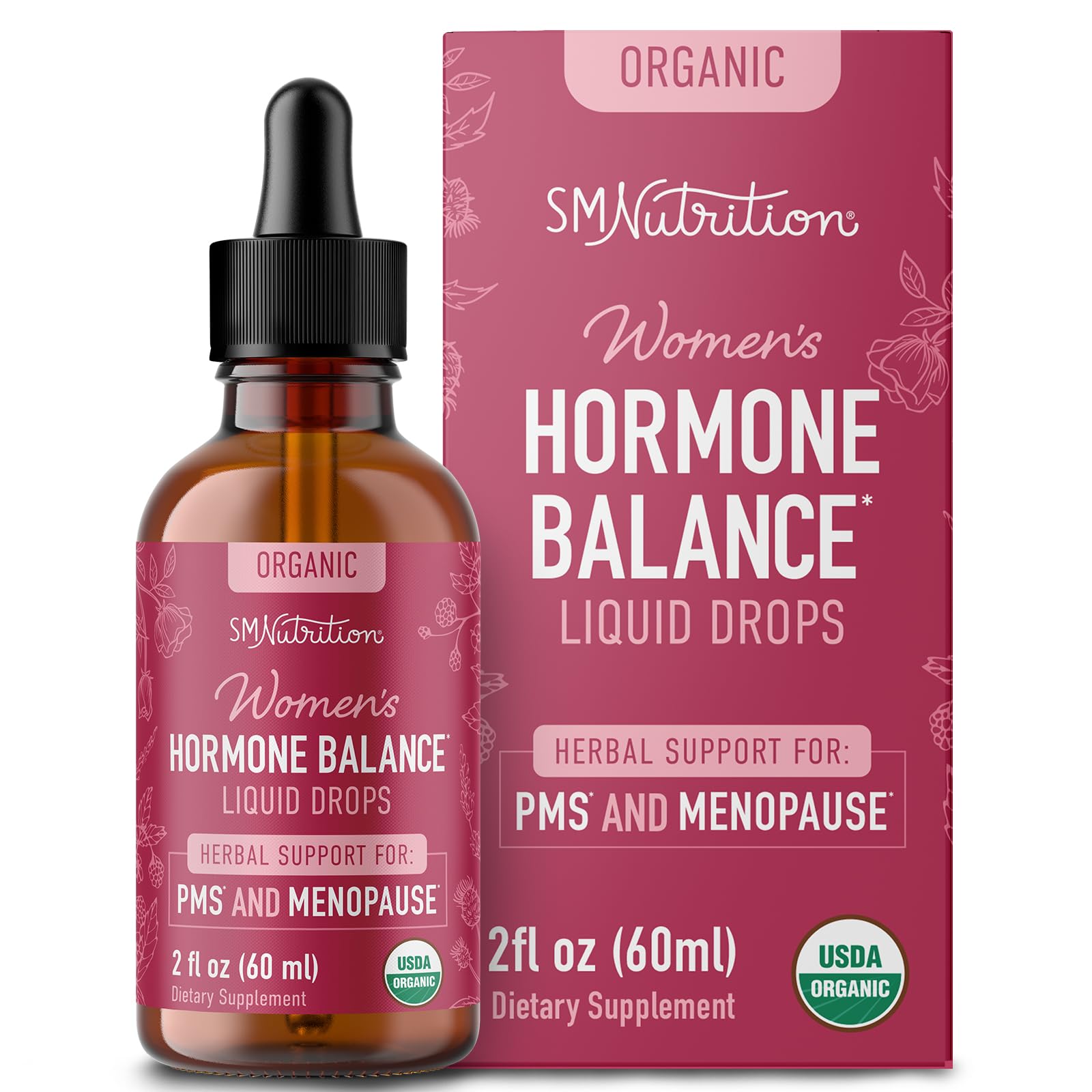 Hormone Balance Liquid Drops | With Stinging Nettle, Black Cohosh, Red Raspberry Leaf SMNutrition uk supplements