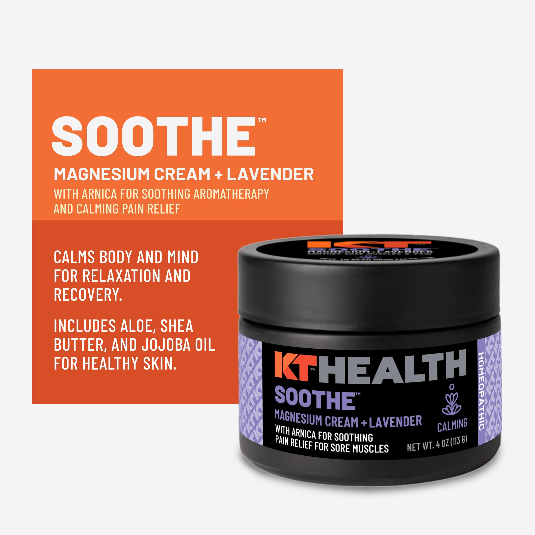 KT Health, Magnesium Cream, Soothe - Soothing Aromatherapy & Calming Pain Relief KT Tape uk supplements