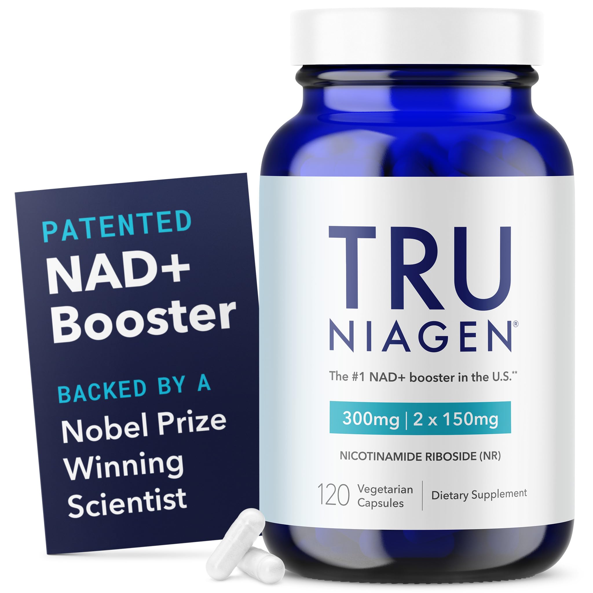 TRU NIAGEN Patented NAD Supplement for Brain Function, Anti Aging & Cell Regeneration, Niagen, 60 300mg Servings | Supports Cellular Energy, Muscle | Nicotinamide Riboside (NR) Take 2 Daily | 1 Bottle TRU NIAGEN uk supplements