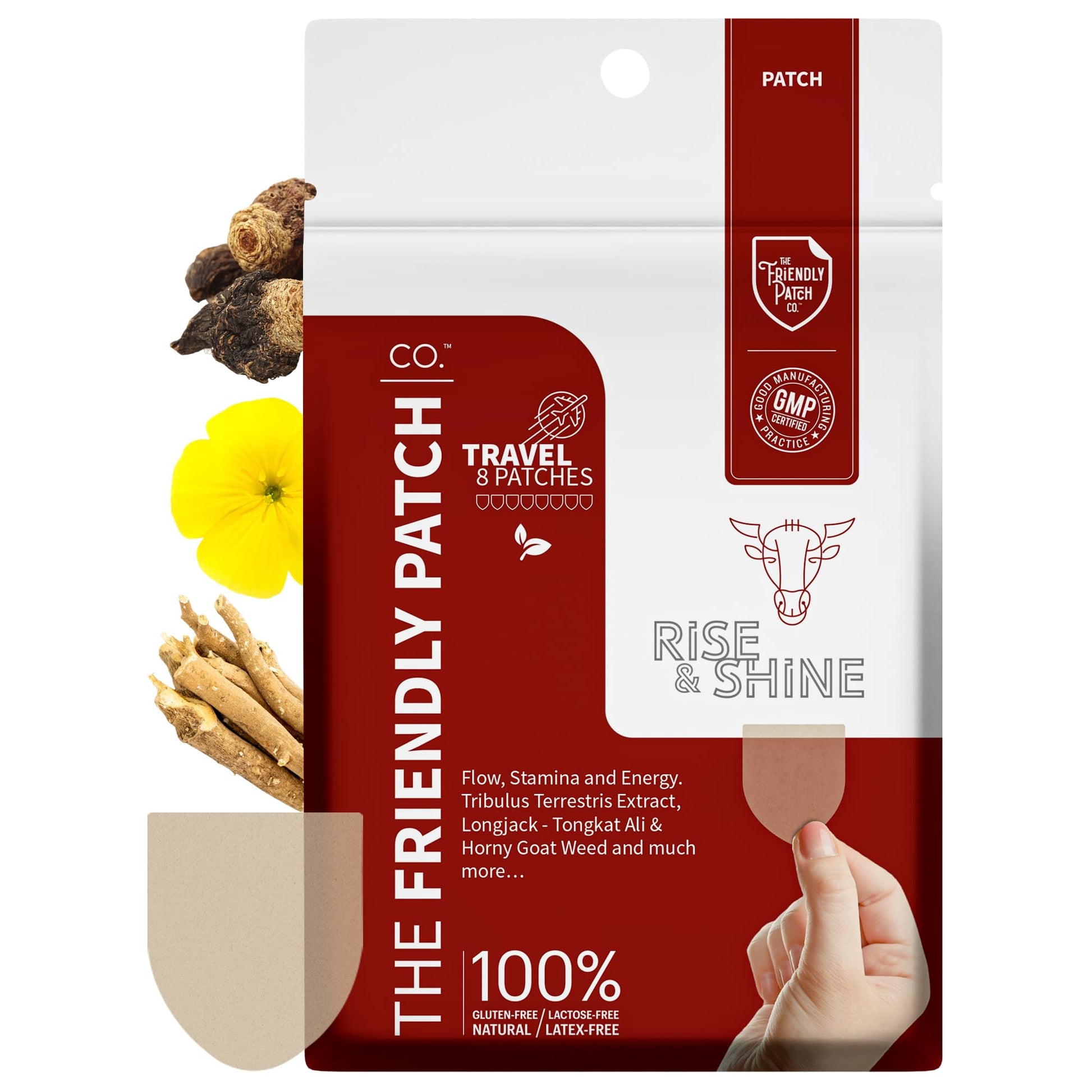 Relief Day & Rise & Shine Patch Bundle - Arnica, White Willow Bark, Tongkat Ali, Horny Goat Weed, Saffron & Peppermint for Soreness, Strength, and Performance Support - 16 Plant-Powered Patches for Me The Friendly Patch CO. uk supplements
