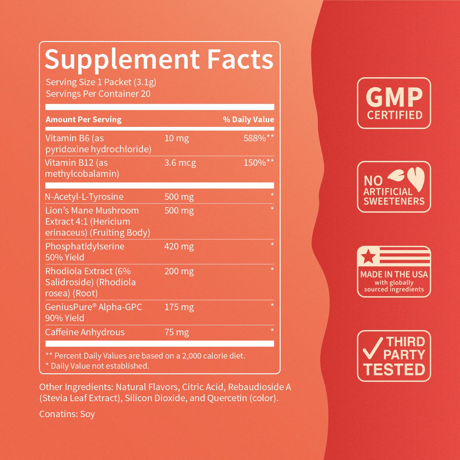 Nello Superfocus Mojito with Caffeine Nootropic Focus Drink Mix, 20 On-The-Go Packets, Alpha GPC, Lions Mane, Rhodiola, Sugar-Free Nello uk supplements