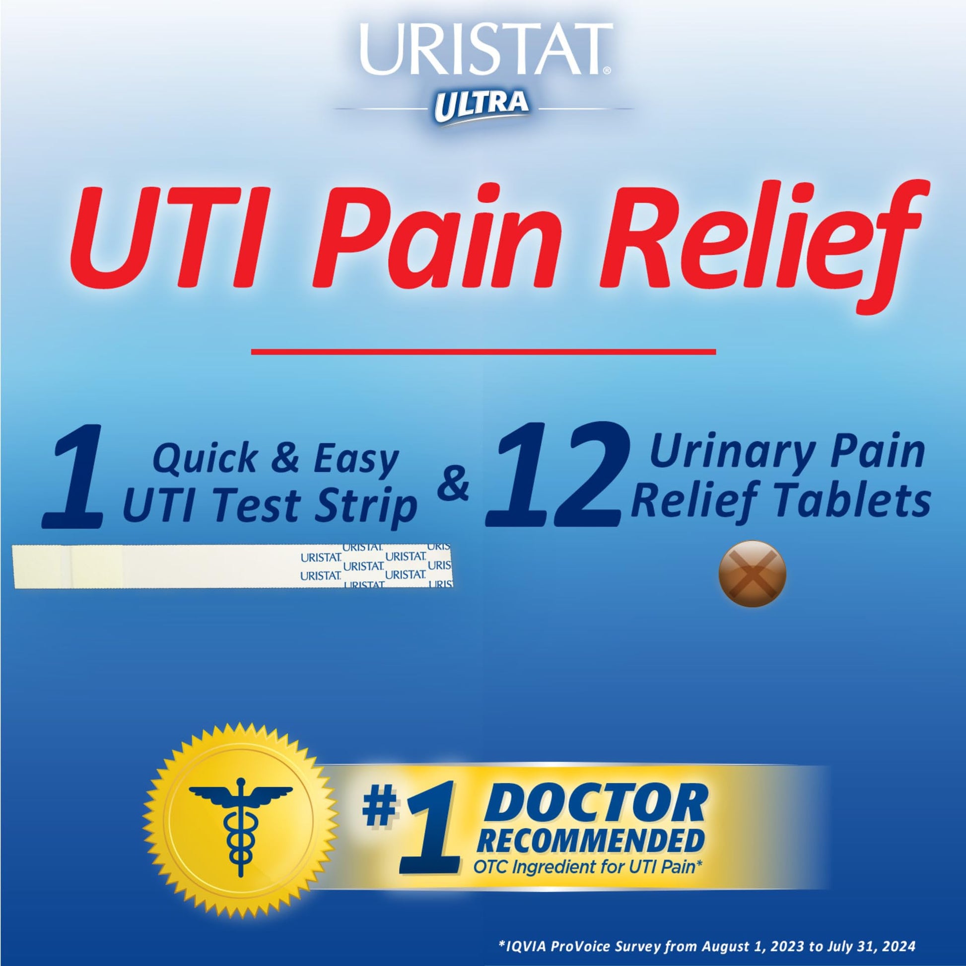 Uristat Ultra Strength Urinary Tract Infection Treatments and Test Relief Kit – 1 UTI Test Strip & 12 Cranberry Flavor Relief Tablets to Ease Urinary Pain, Burning & Urgency URISTAT uk supplements
