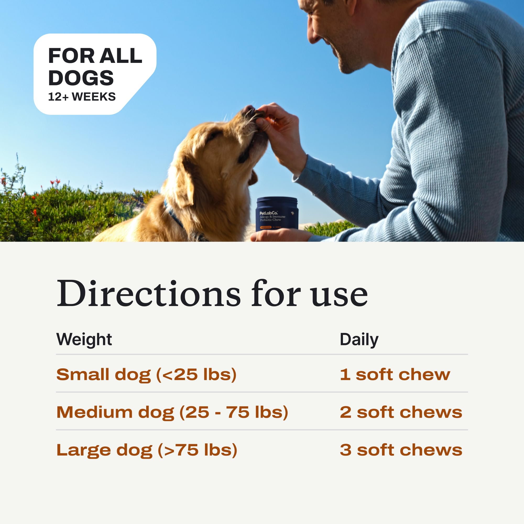 PetLab Co. Allergy & Immune Probiotics for Dogs, Support Seasonal Allergies, Gut & Digestive Health - Pork Flavor - 30 Soft Chews - Packaging May Vary PetLab Co. uk supplements