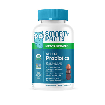 SmartyPants Multivitamin for Men, Organic Gummies: Probiotics, CoQ10, Methylfolate, Omega 3 (ALA), Vitamin D3, C, Vitamin B12 SmartyPants uk supplements