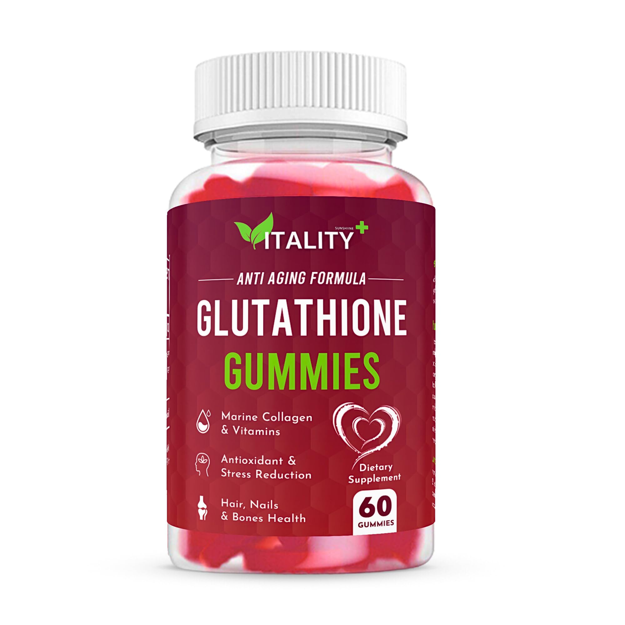 2 Pack Glutathione Gummies | with Marine Collagen | 1050mg per Serving | Antioxidant Support Sunshyne uk supplements