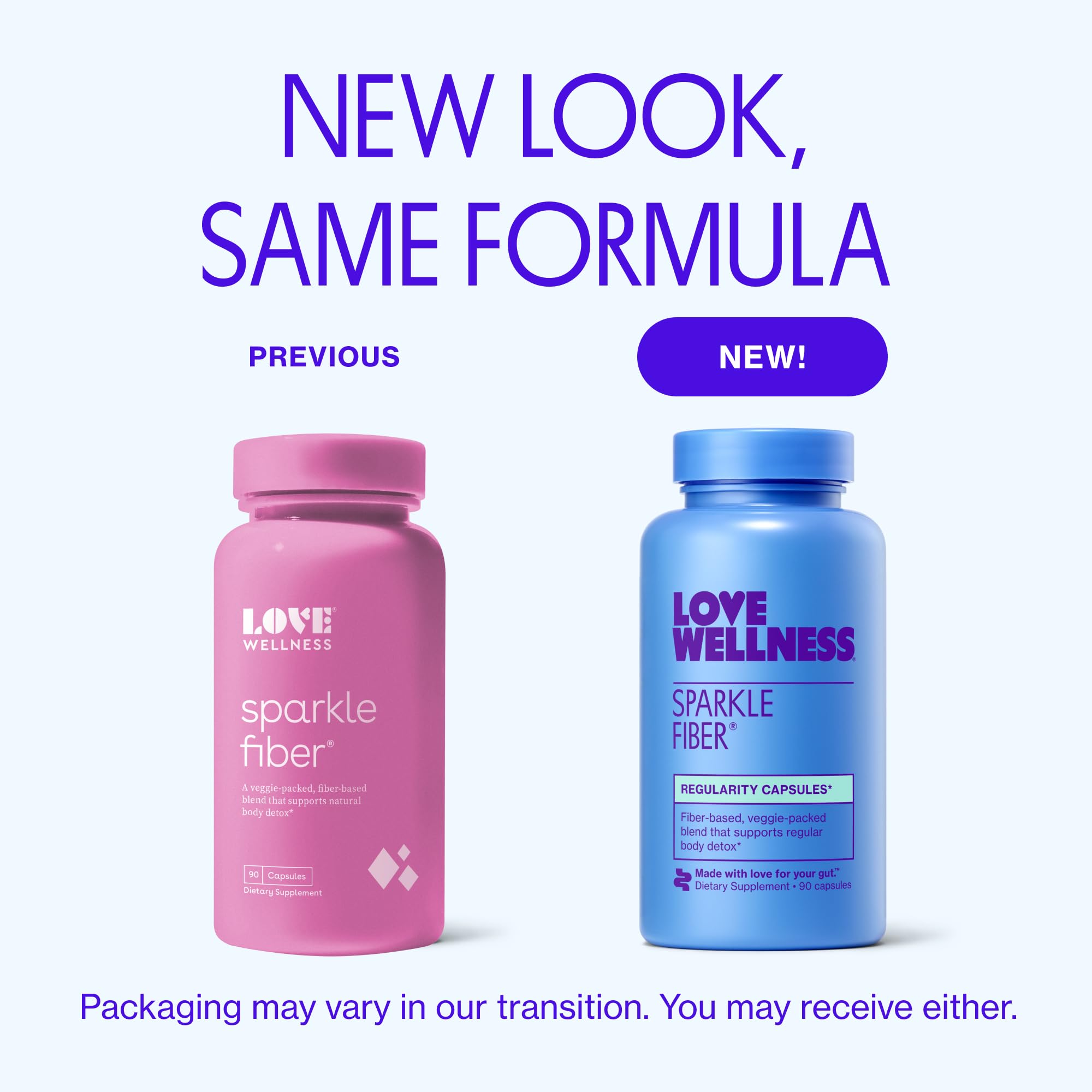 Love Wellness Sparkle Fiber | Fiber Supplement with Digestive Enzymes | Greens Superfood Powder & Psyllium Husk Powder | Promotes Gut Health for Women | Regularity & Bloating Relief | 90 Count Love Wellness uk supplements