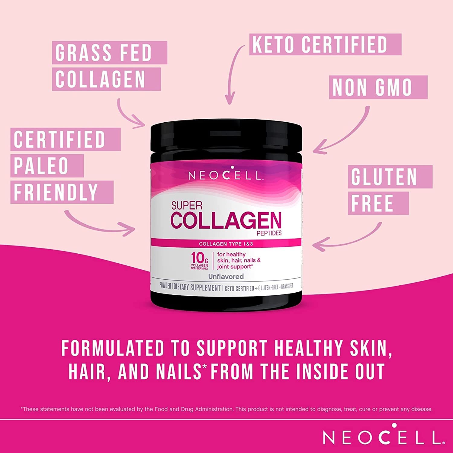 Neocell, Super Collagen, Type 1 & 3, 7 oz (198 g) Neocell uk supplements